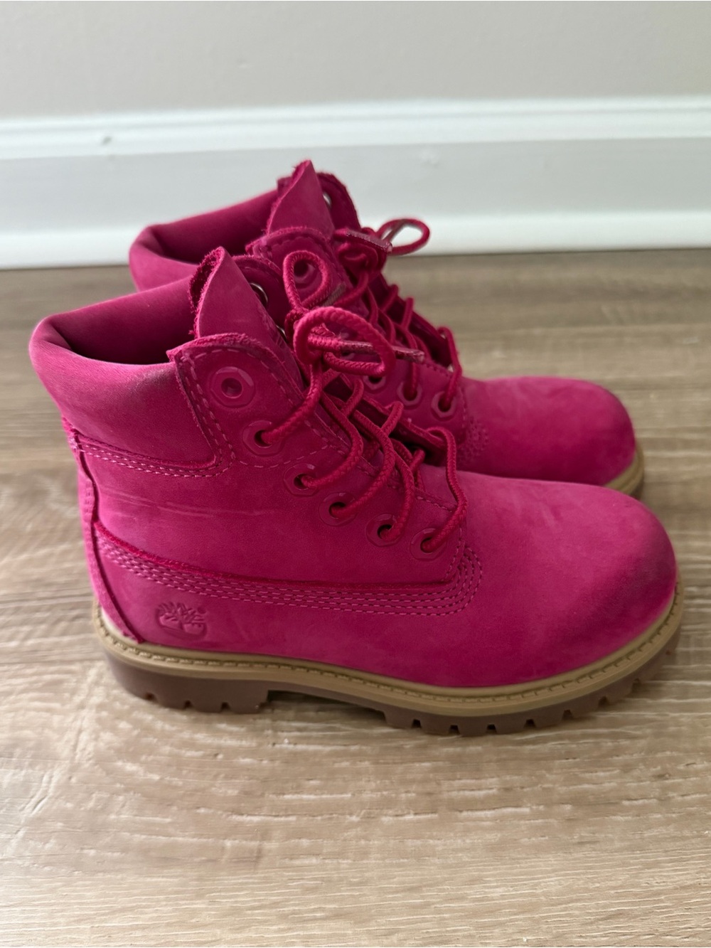 Timberland Kids Pink Lace-Up Boots